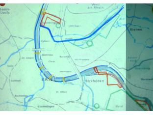 Gewässerkarte auf ein Flipchartblatt 
